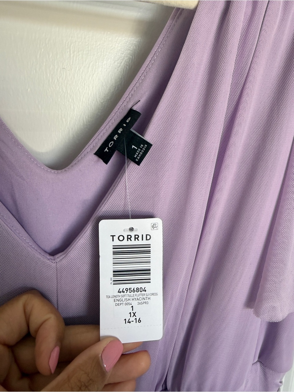 Torrid Lilac Flutter Sleeve Maxi Dress - Picture 3 of 4